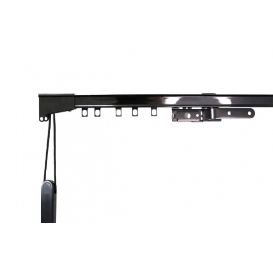 Фото Карниз CKS із шнуровим механічним керуванням чорний Алюмінієвие карнизи стельови