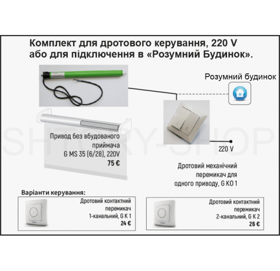 Фото Автоматичні ролети з підключенням "умный дом" Жалюзі-ролети на автоматиці