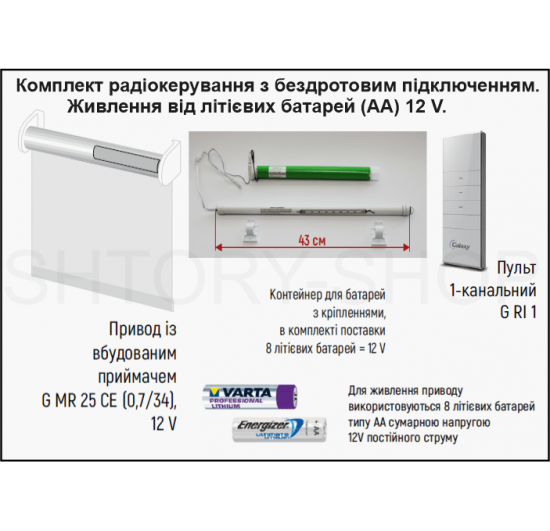 Фото Автоматичні ролети-жалюзі на батарейках із пультом Жалюзі-ролети на автоматиці