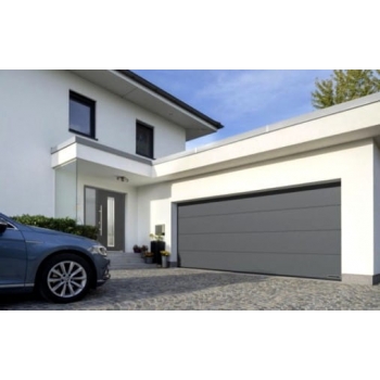 Секционные гаражные ворота 2500×2125 мм, антрацит (RAL 7016), микроволна