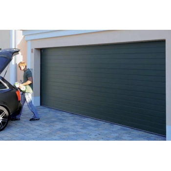 Гаражные секционные ворота 3000×2125 мм, антрацит, микроволна