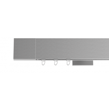 Карниз для штор Marcin Dekor TOP LINE матова сталь одинарна, заглушка