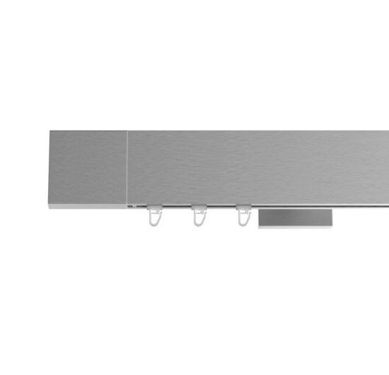 Фото Карниз для штор Marcin Dekor TOP LINE матова сталь одинарна, заглушка Карнизи ⚡ металеві ковані