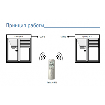 Пульт ДУ многоканальный Telis 16 RTS Pure/Silver