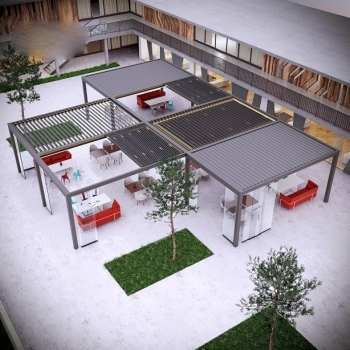 Ламельная пергола с раздвижной крышей Arim - liberty