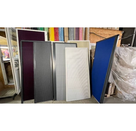 Фото Складна ширма-перегородка розсувна в рамі з тканиною пліссе Штори пліссе