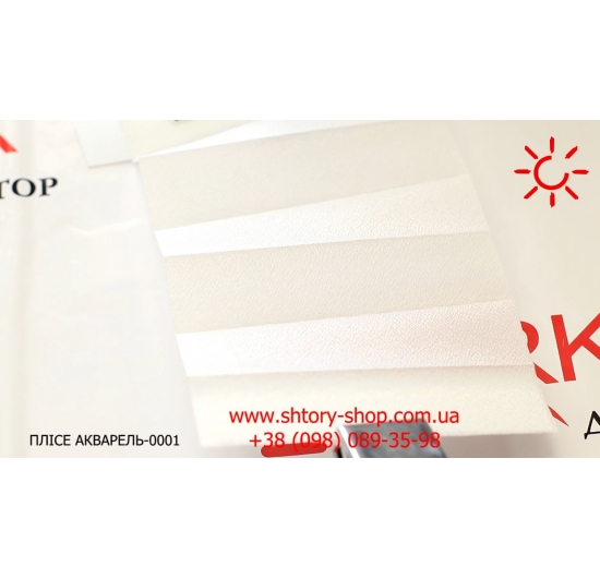 Фото Жалюзи плиссе акварель белая Шторы плиссе