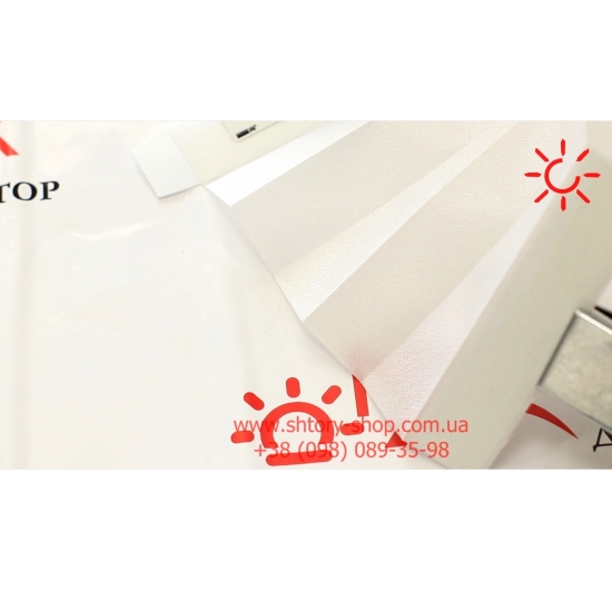 Фото Жалюзи плиссе акварель белая Шторы плиссе