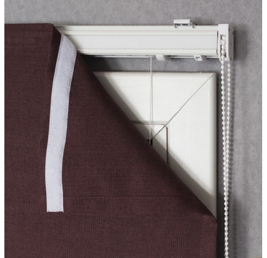Фото Римська штора з тканини Велюр Пурпурний - тканина Римські штори