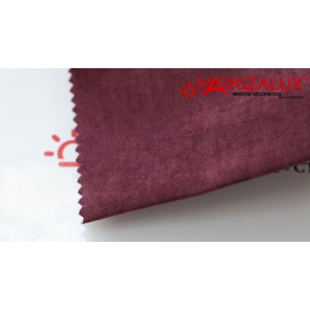 Римская штора из ткани Велюр Бордовый - ткань
