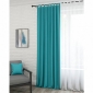 Фото Штора в спальню на петлях "Anuta" бірюзовий 150х260 Штори-портьєри