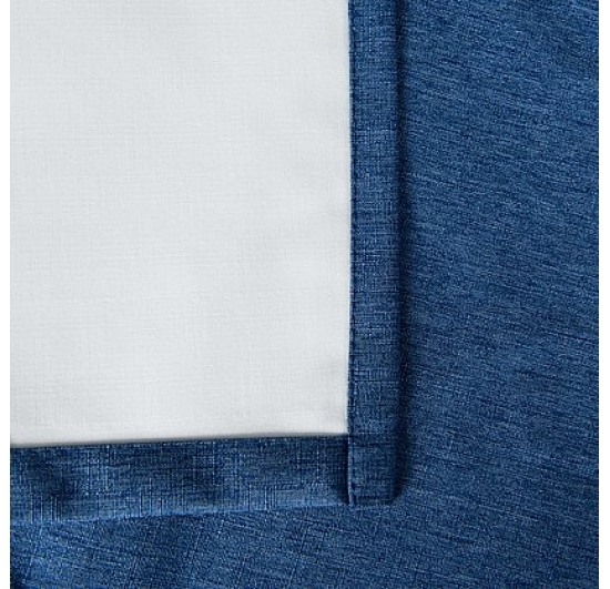 Фото Штора блекаут негорюча синя 145х280 Штори-портьєри