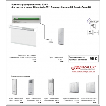 Рулонная штора Cкрин (Screen) бело-графитовый