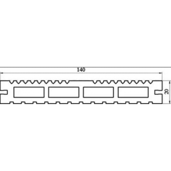 Террасная доска Lite, натур 140×20×2200